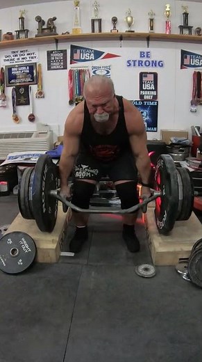 675 lb - 18 inch TRAP BAR DEADLIFT - Brian Gardner - Old Time Strongman Organization #workout #gym