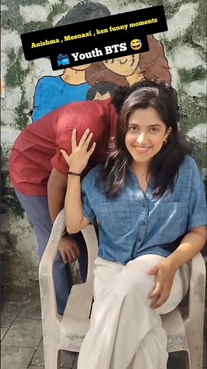 Youth movie bts 👀😘|kenkarunas,anishma, Meenaxi funny moments #love #shorts #viralvideo