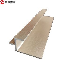 [Hot Item] Glossy Gold Aluminum Shutter Profiles for Glass Cabinet Doors