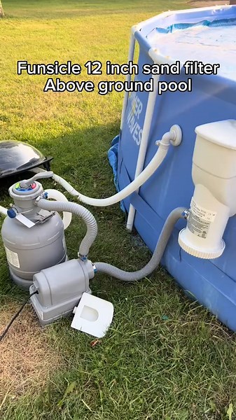 Funsicle 12 in. 1600 GPH Sand Filter Pump System for Above Ground Swimming Pool