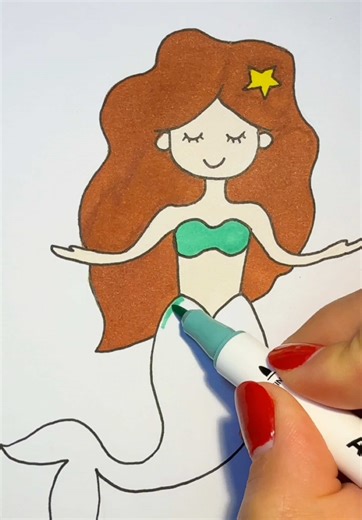 How to Draw a Cute Mermaid Step-by-Step