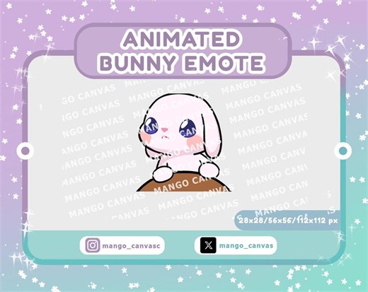 Animated Bunny Emote-mod Check Emote - Etsy UK