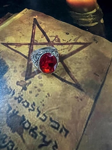 Ruby Red Stone Ring - Wealth and Luck Amulet - Etsy