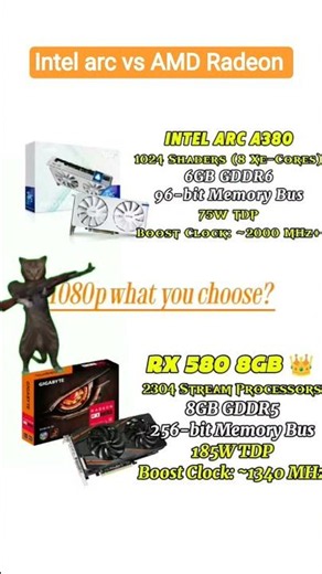 Intel arc a380 6gb vs rx580 8gb. #gputest #fps #rx580 #a380