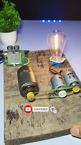 18K views · 174 reactions | Friends, today I am making a generator. If you want to make this place for me, you can make it in a simple way. And you can subscribe to see me. I will keep uploading such videos every day. Watch this. In this I have used such things - dynamo motor and 555 DC motor and DC controller and 12V battery and Light. | The magic project | Facebook