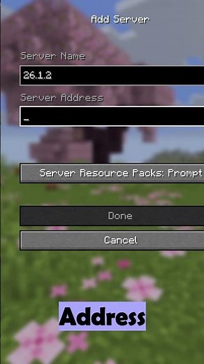 Minecraft 26.1.2 Server IP Address
