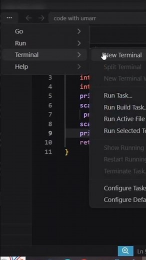 Multiply two numbers in c language | how to get terminal output ✨