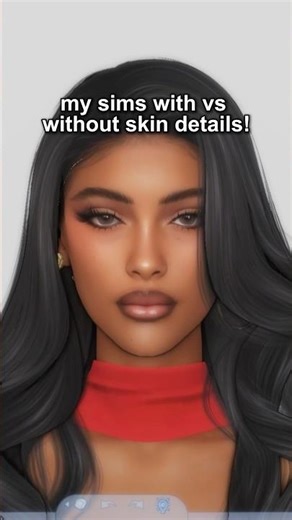 my sims with vs without skin details…a nightmare! 😦 #sims4 #shorts #thesims4 #thesims #gaming