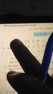 Class 12 Maths | Matrices Exercise 3.1 | All Questions Practice | Easy Explanation