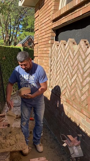 Creating a Herringbone Brick Pattern with Mortar