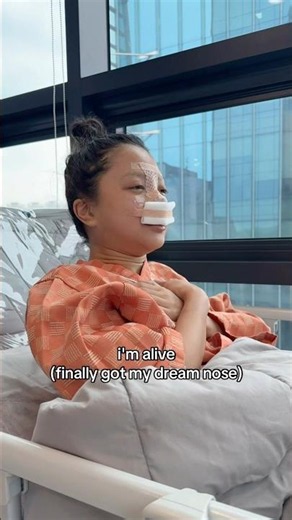 i'm aliiiive 😷 #rhinoplasty