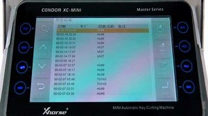 CONDOR XC-MINI数控钥匙加工机操作界面简介。