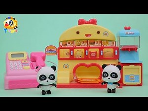 Baby Panda's Hamburger Shop | Kitchen Toys | Kids Toys Story | ToyBus