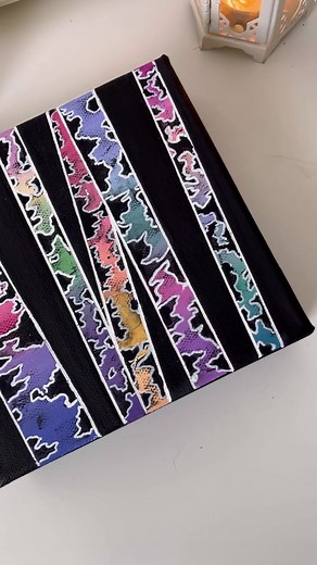 Colorful Rainbow Birch Trees Canvas Art Ideas