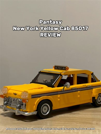 Pantasy New York Yellow Cab Review #pantasy #buildingbricks #newyork #retro #yellowcab #lego #legocreator #legomoc | Bricks Master Builders