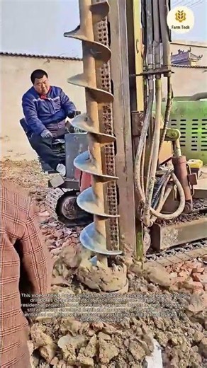 Small Drilling Rig Creates Deep Foundations for New House