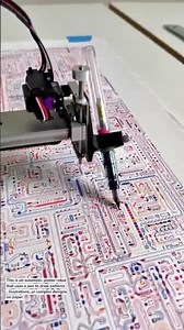 Precision Robot Plotter Creating Generative Art | Automated Pen Drawing Machine in Action