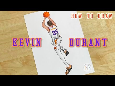 How to draw KEVIN DURANT / How to draw BASKETBALL PLAYER step by step / Drawing tutorial