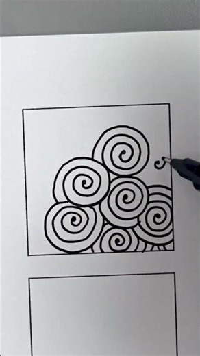 Printemps Zentangle Pattern | Easy Zen Drawing #shorts