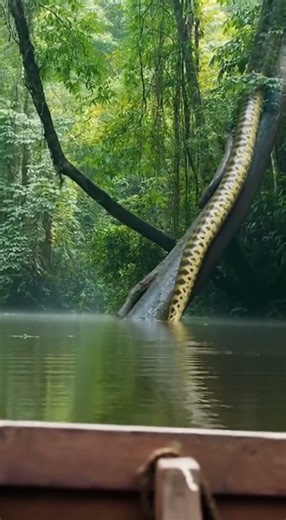 Giant Anaconda Descends From Tree Into River | Rare Amazon Jungle Footage