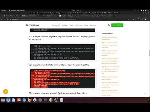 An example of how to use Matomo with phpMyAdmin