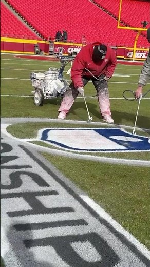 How the field gets painted for the AFC Championship 😍