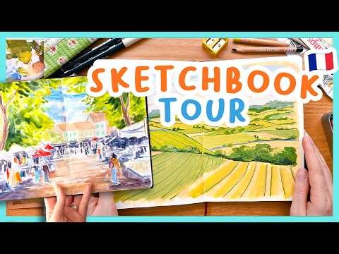 The Fastest I've Ever Filled a Sketchbook! 🇫🇷 France Sketchbook Tour