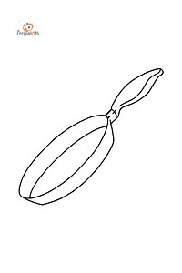 Frying Pan coloring page ♥ for kids Online or Printable for Free!