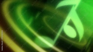 animated moving motion background showing musical notes