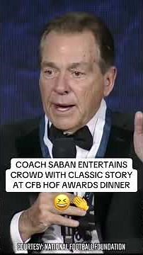 Nick Saban entertains the crowd with some CLASSIC stories as he's inducted into the CFB Hall of Fame