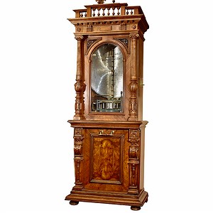 German Symphonion 25 1/4" Double Comb Upright Disc Music Box - Renaissance Antiques