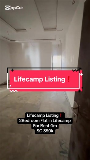 Lifecamp Listing❗️ (Note: Home comes with kitchen cabinets and wardrobes) Ground floor. #apartmenttour #abujapropertygirl #forrent #abuja