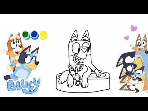 Bluey and Bingo Drawing, Painting & Coloring for Kids and Toddlers | Easy Fun Art