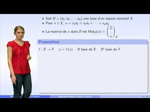 Matrices et applications linéaires - partie 4 : changement de bases