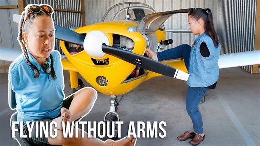 How one woman without arms tried to fly a plane using only her feet