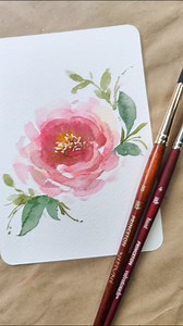 Step-by-step Watercolor Tutorial for Peonies🌹🖌️ ✨Save this and try it later 🫰 - - #watercolorpeony #watercolortutorial #spring #watercolorbeginner #learnwatercolor #diy | Clarice Gomes Designs