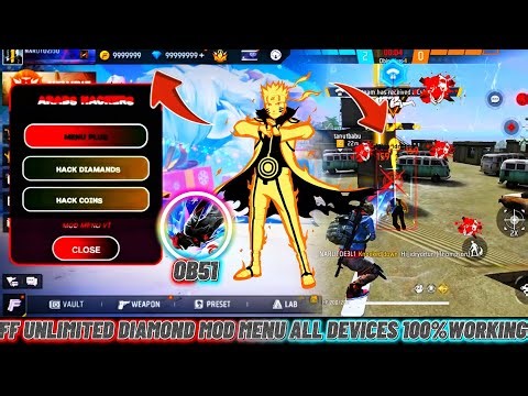 OB51 FREE FIRE BHX_TEAM_MOD_MENU_V4🔥 UNLIMITED DIAMOND HACK 🔥 FF MOD MENU APK 2026