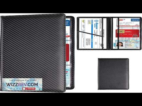 TOURSUIT Car Registration and Insurance Card Holder Vehicle License Document Glove Box