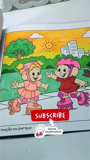 Como colorir Turma da Mônica com essas cores vibrantes #coloringbook #turmadamonica #arttutorial