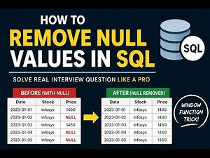 Amazon interview question | How to Remove NULL Values in SQL Like a Pro | Real Interview Question