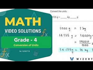 Math Conversion of Units video lessons for Grade 4 - Set 1625027176