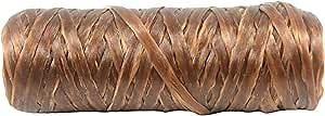 Kulay Brown Bobbin Artificial Deer Sinew Waxed Flat Poly Thread, 20 Yards, 5 Ply, 70 LB Test