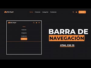 Barra de navegación Responsive usando HTML, CSS y JS | Tutorial Navbar adaptable