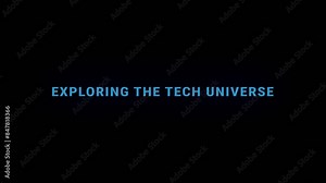 Exploring the Tech Universe dynamic title motion video for youtube content