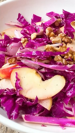 Red Cabbage Salad with Apples! | The Mediterranean Dish