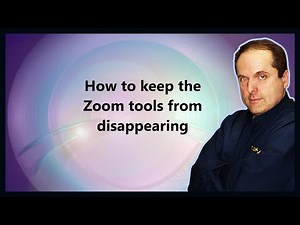 How to keep the Zoom tools from disappearing