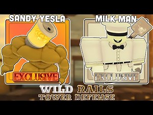 WILD RAILS TOWER DEFENSE VIREI CONTENT CREATOR DO JOGO E PEGUEI O MELHOR BUFF MILKMAN E SANDY TESLA!