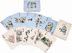 Serene Designs Alice's Adventures in Wonderland Theme Vintage Playing Cards Set of 2 Decks for Games, Decorations and Gifts