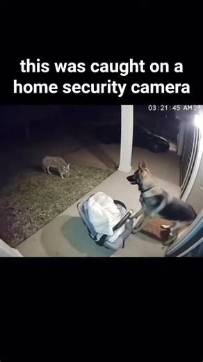 Security Camera Catches German Shepherd Saving Baby From Coyote #germanshepherd