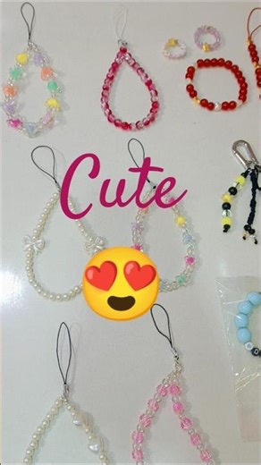 cute handmade phone charm 😍🧿🎀🌈❤️#beads #beadart #diy #craft #creative #yt #handmade #trending #new
